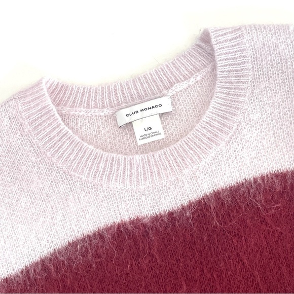 Club Monaco NWOT Rinty Color Block Mohair Blend Sweater - Picture 8 of 12